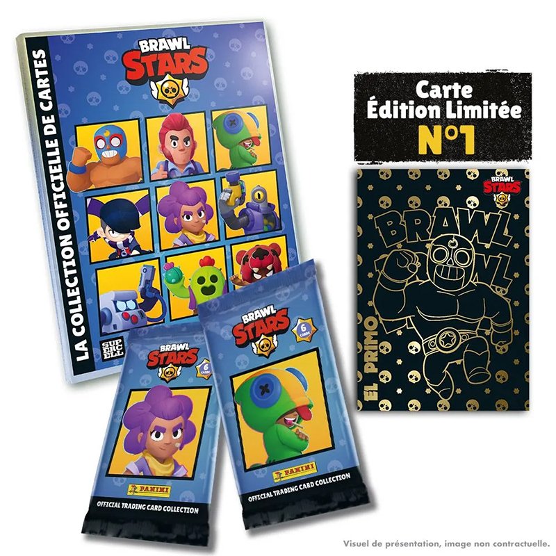 Brawl Stars Panini TC Starter-Pack 1 Binder + 2 Pochettes + 1 Carte El - Brawl Stars