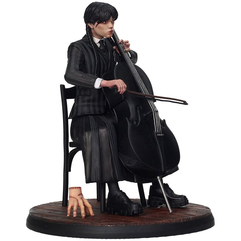Wednesday Statue PVC Mercredi & Violoncelle 15cm - fig-figurines-pop