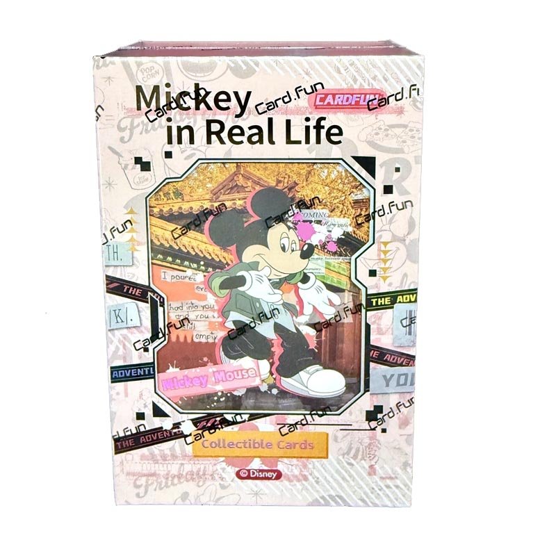 Disney Cardfun Mickey in Real Life Boite 10 Boosters De 4 Cartes