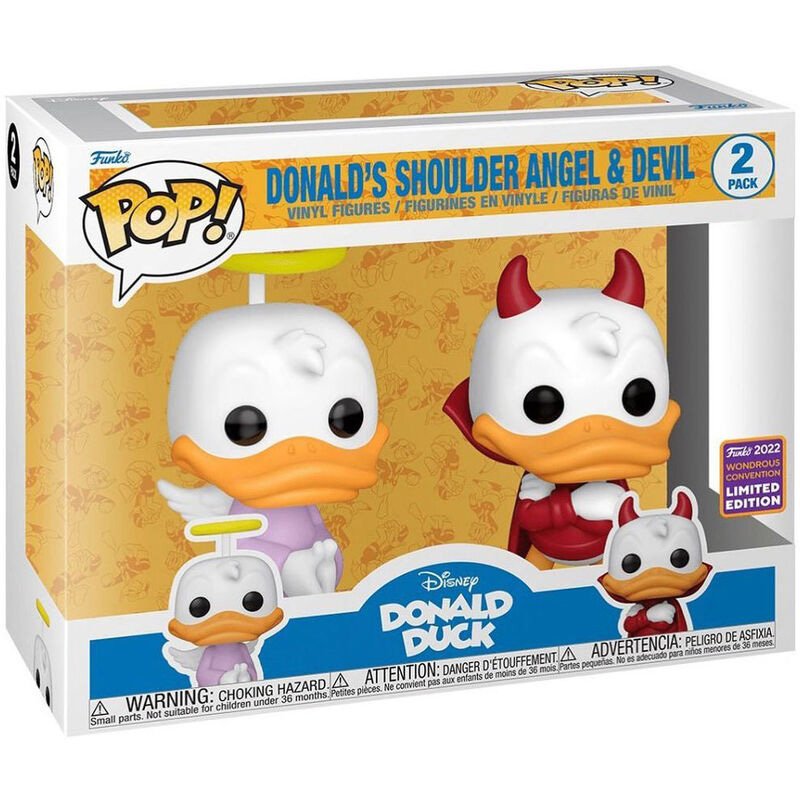 Disney Pop Donald Duck 2-Pack Donald Angel & Devil Exclu
