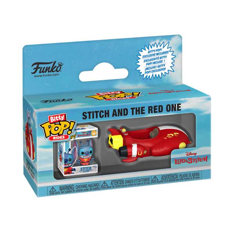 Disney Bitty Pop Ride Lilo & Stitch Red One Stitch