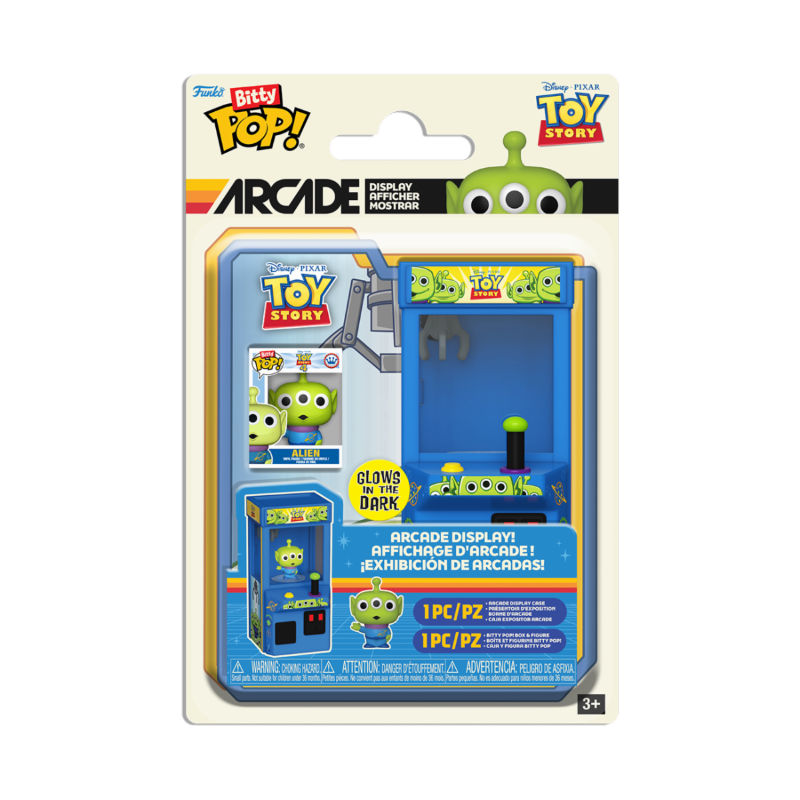 Disney Bitty Pop Bitty Arcade Claw Toy Story Alien Glow