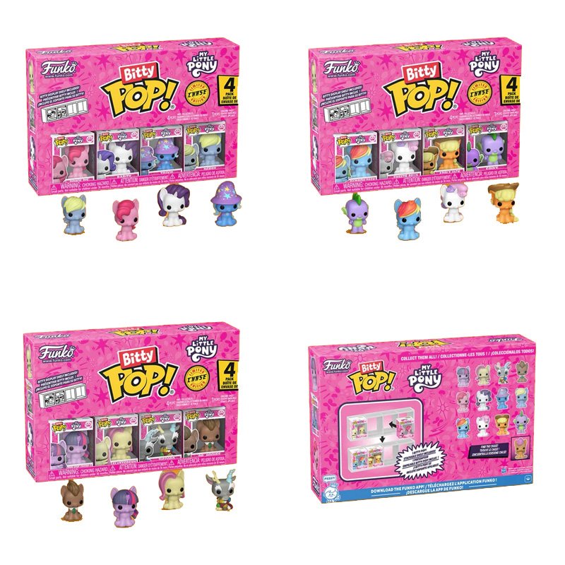 My Little Pony Bitty Pop Asst 4-Pack 12Pcs - My Little Pony