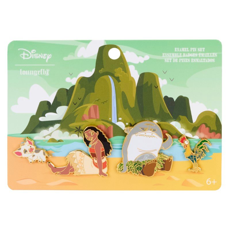 Disney Loungefly Pins Set 4Pcs Moana Waves