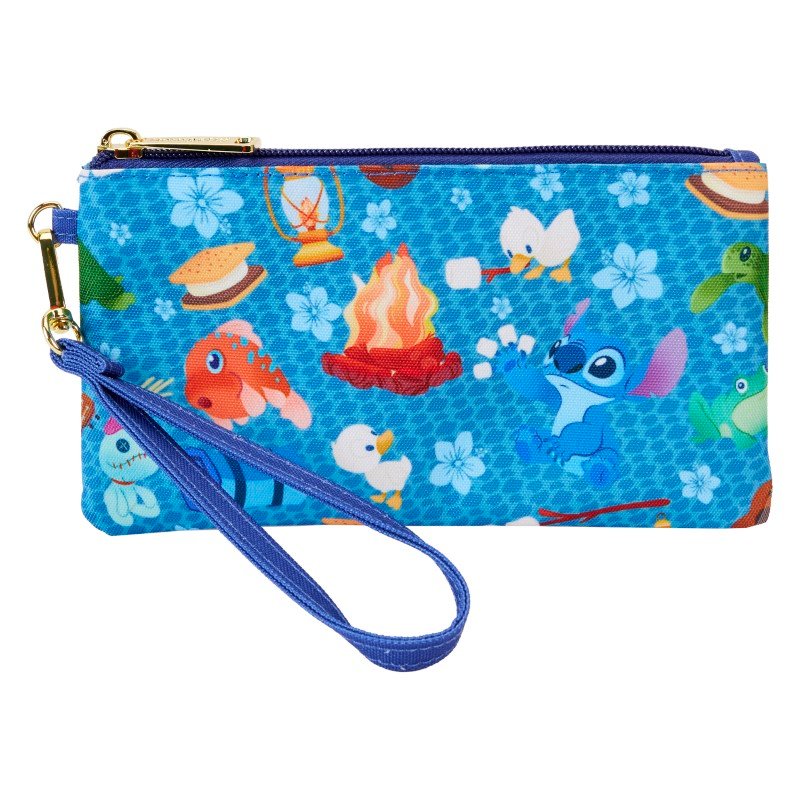 Disney Loungefly Pochette Nylon Stitch Camping Cuties