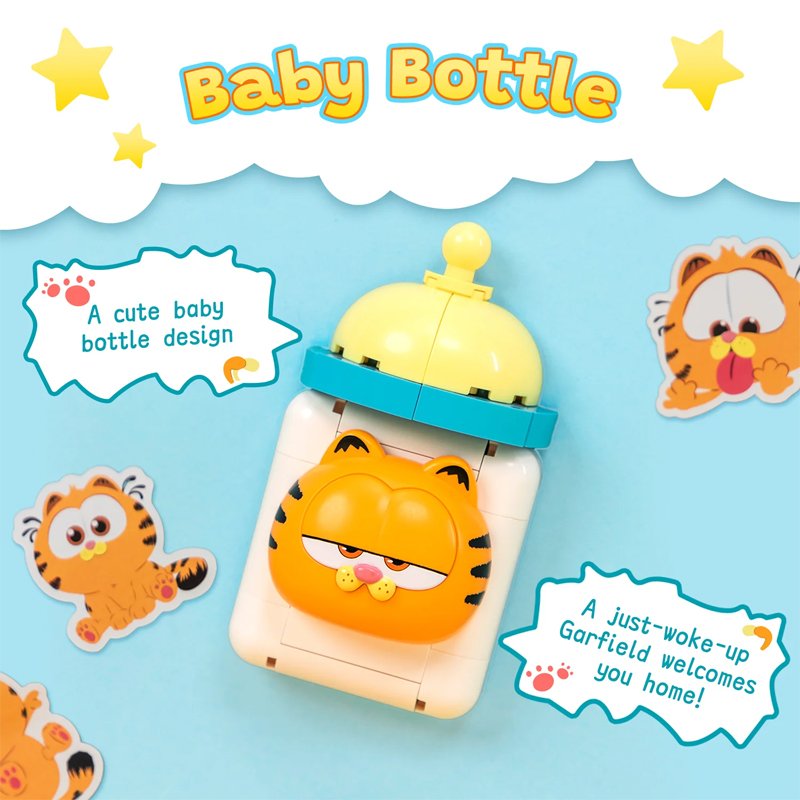 Garfield Fridge Magnet Series Pantasy 86818 Baby Bottle Fridge Magnet 10cm - type-dioramas