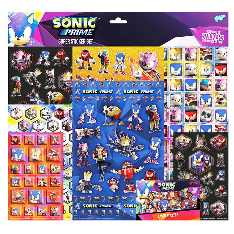 Sonic Prime Stickers Super Set - cat-papeterie-coloriage