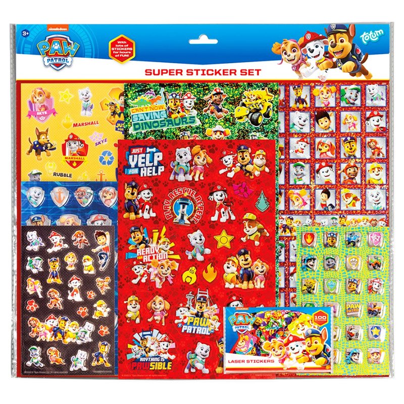 Paw Patrol Pat Patrouille Stickers Super Set - cat-papeterie-coloriage