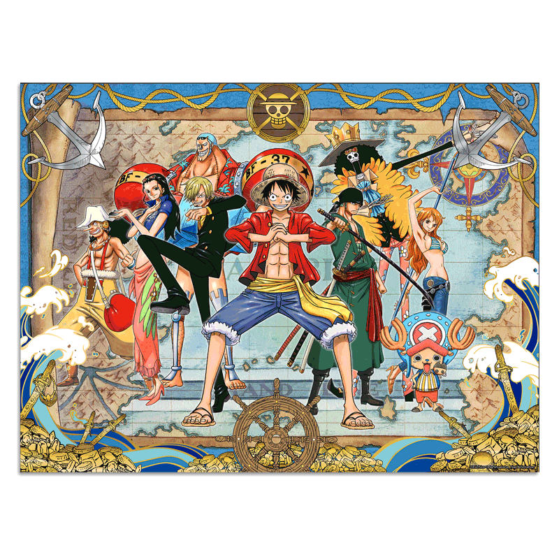 One Piece Golden Poster 01 Group Map 30X40cm - one-piece - GOLDEN POSTER / POSTER 3D
