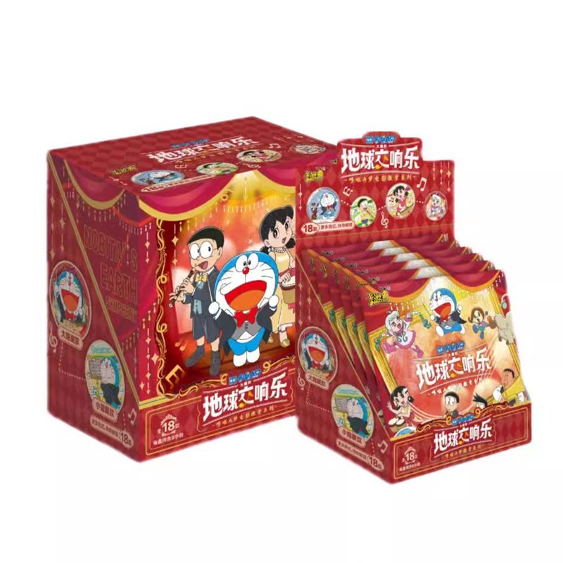 Doraemon Badge Metal Nobita Earth Symphony Display 6pcs Kayou 110 - doraemon - Goodies