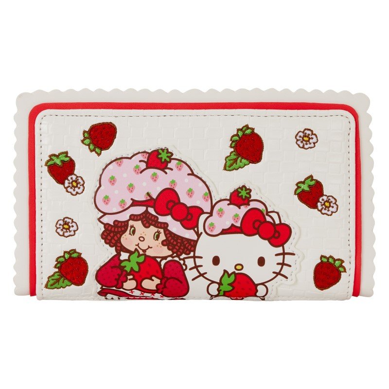 Hello Kitty Loungefly Portefeuille Sanrio X Strawberry Shortcake - cat-sacs-maroquinerie