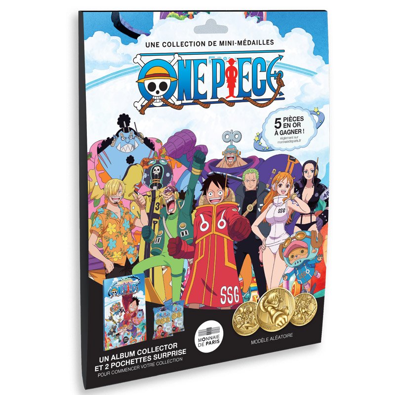 One Piece Monnaie De Paris Medaille Album Collector + 2 mini médailles