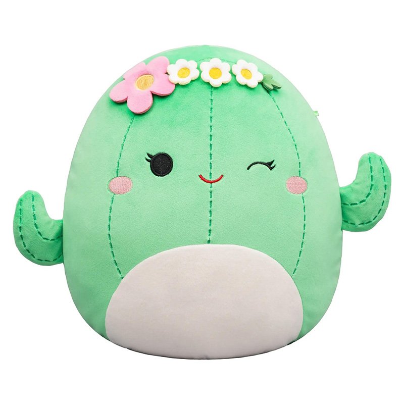 Squishmallows Peluche 30cm Maritza Cactus W/Flower Crown - cat-peluches