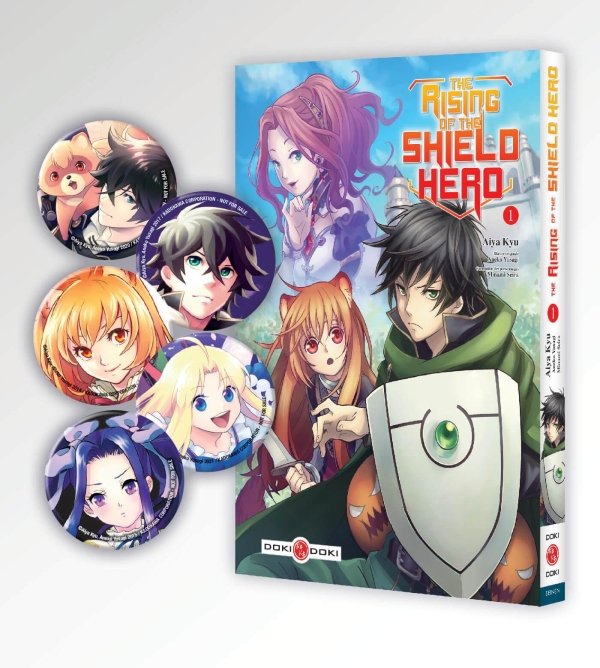 The Rising of the Shield Hero - vol. 01 - édition limitée - bagdes collector - the-rising-of-the-shield-hero - manga-fr