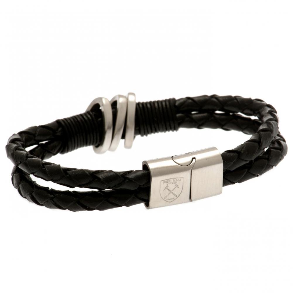 Bracelet en cuir West Ham United FC - West Ham United FC