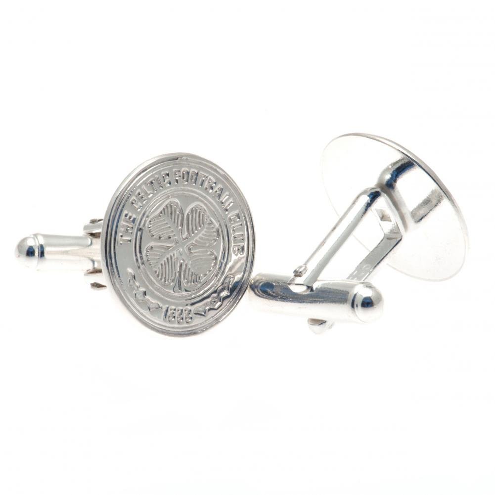 Boutons de manchette Celtic FC argent massif écusson - Celtic FC