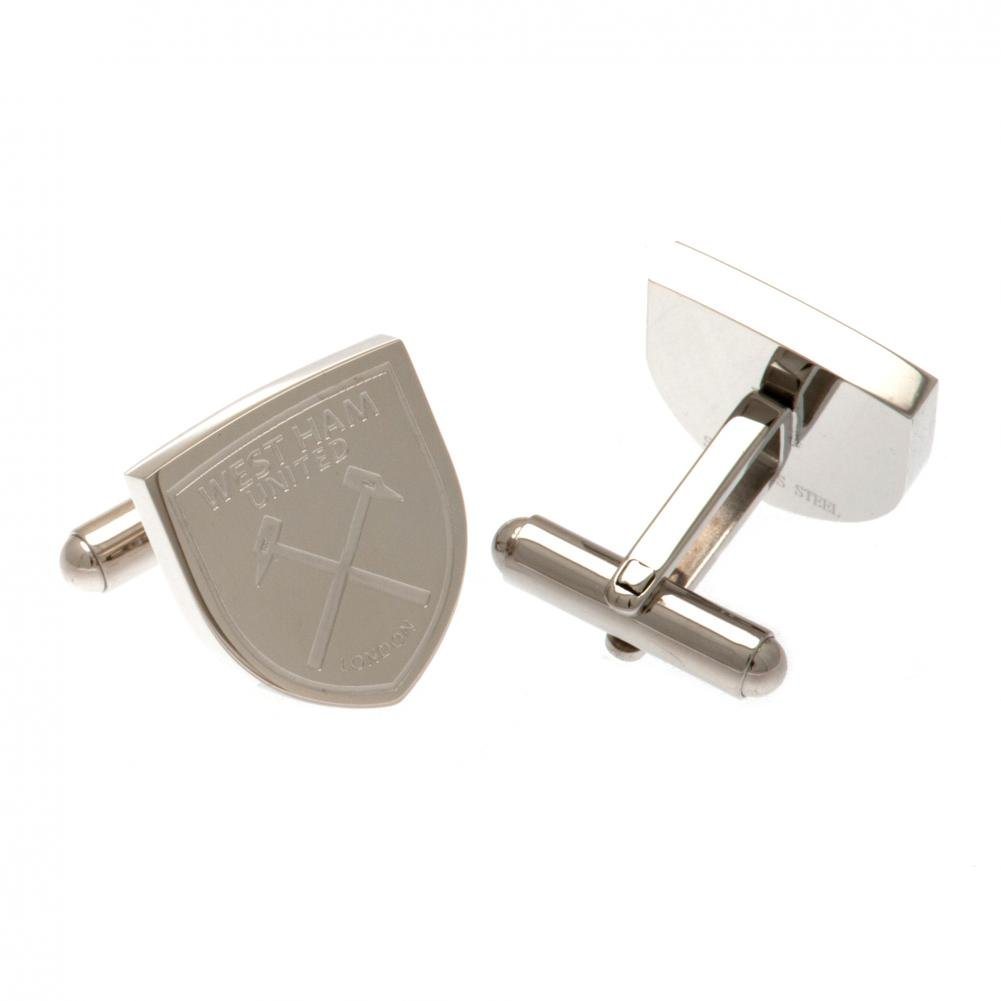 Boutons de manchette West Ham United FC acier inoxydable Formed - West Ham United FC
