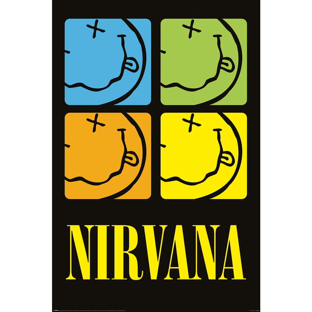 Poster Nirvana Smiley Squares 260 - Nirvana