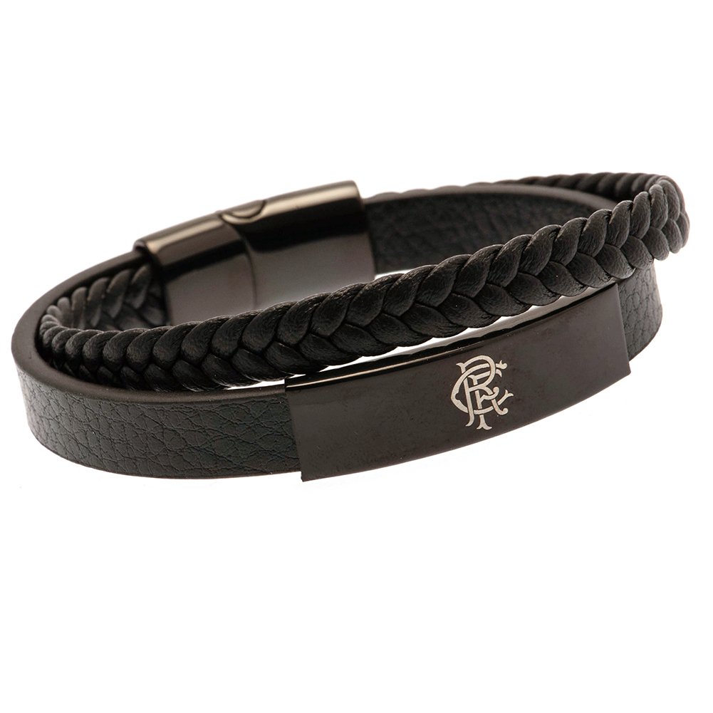 Bracelet en cuir Rangers FC noir IP - Rangers FC