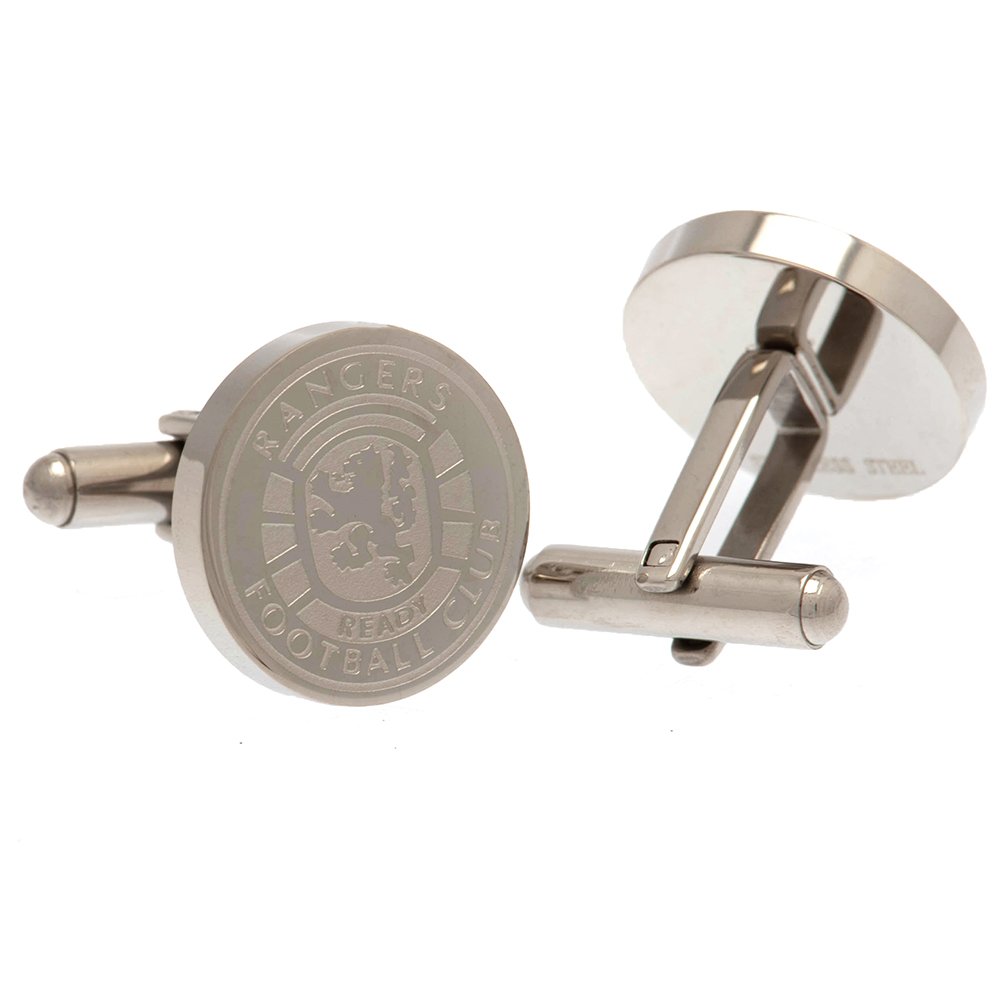 Boutons de manchette Rangers FC acier inoxydable Formed Ready écusson - Rangers FC