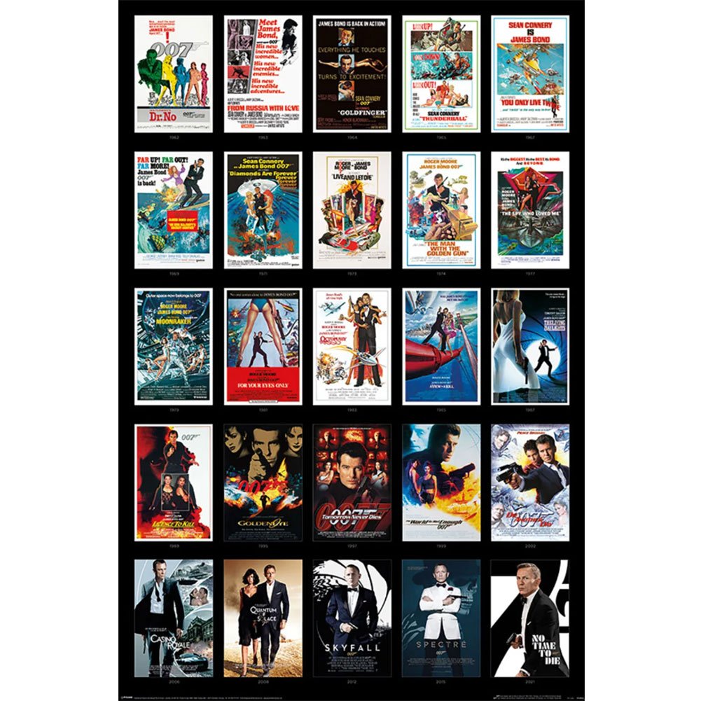 Poster James Bond 25 Films 290 - James Bond