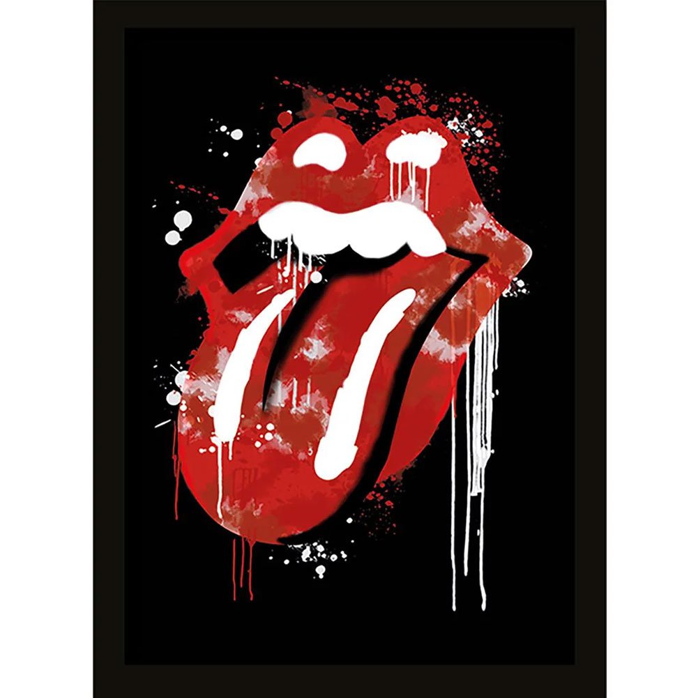 Cadre The Rolling Stones Graffiti Lips 16 x 12 - The Rolling Stones