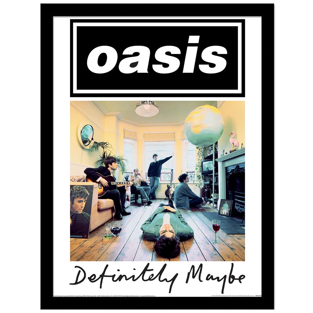 Cadre Oasis Definitely Maybe Framed 16 x 12 - Oasis