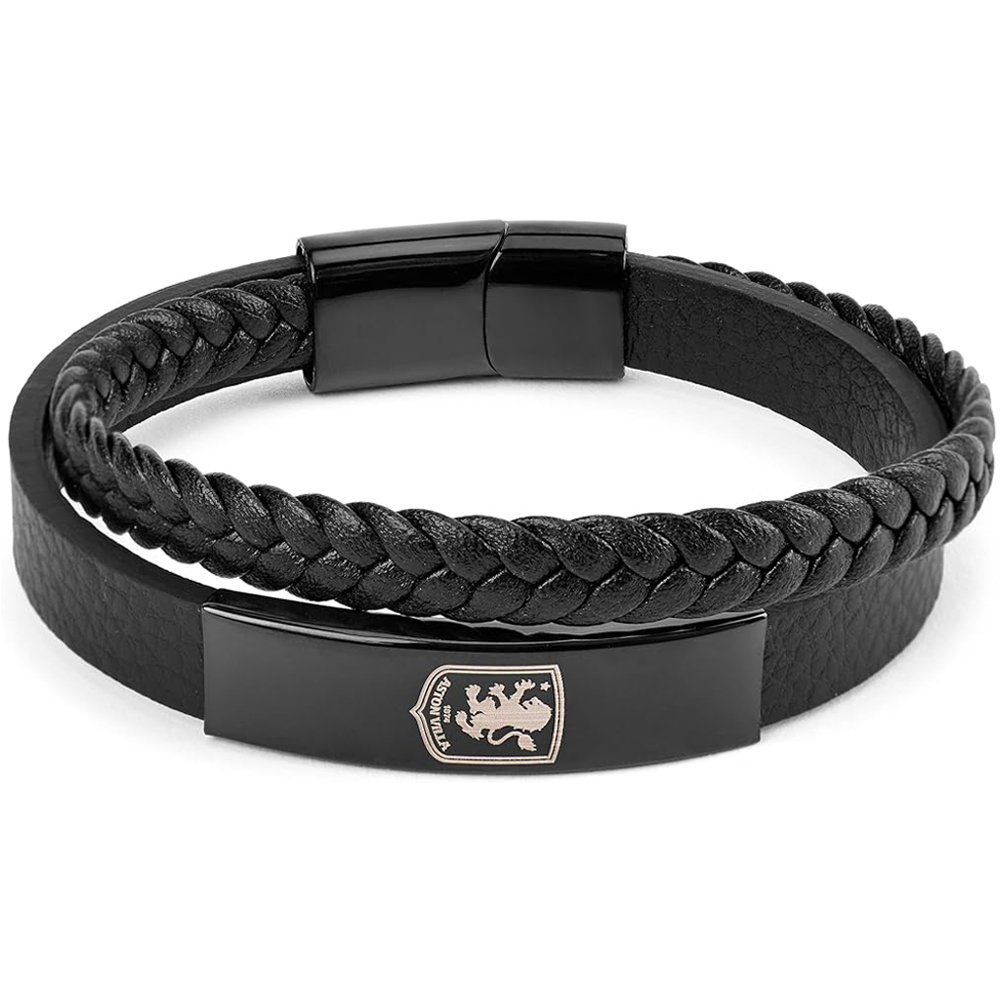 Bracelet en cuir Aston Villa FC noir IP - Aston Villa FC