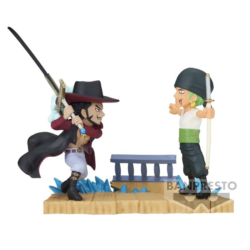 Figurine One Piece LOG STORIES RORONOA ZORO VS DRACULE.MIHAWK